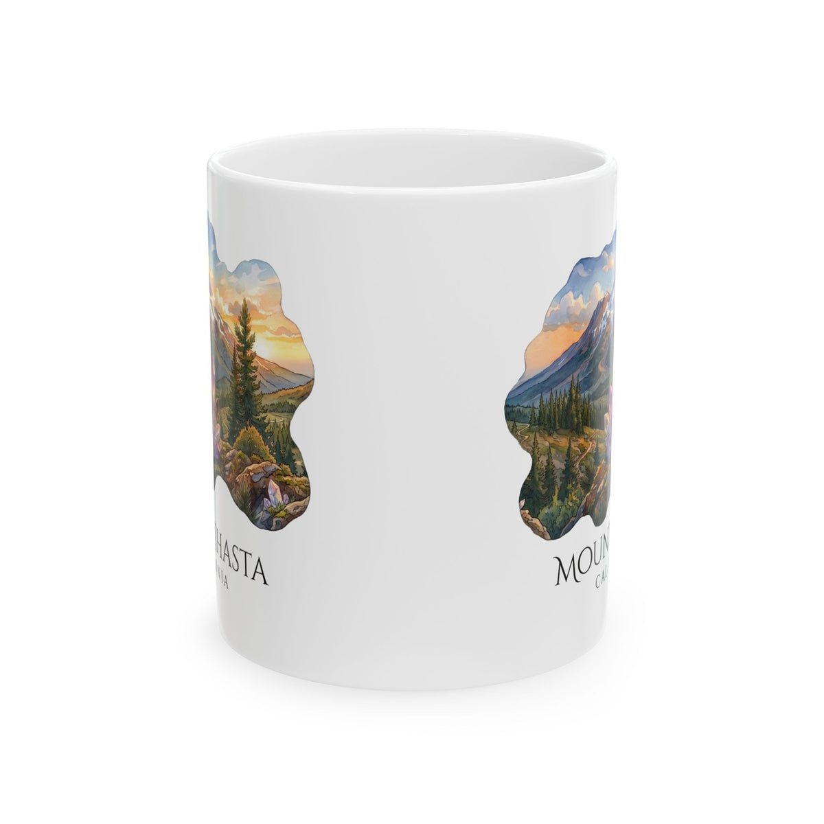 Mount Shasta Crystals White Coffee Mug (11oz, 15oz)