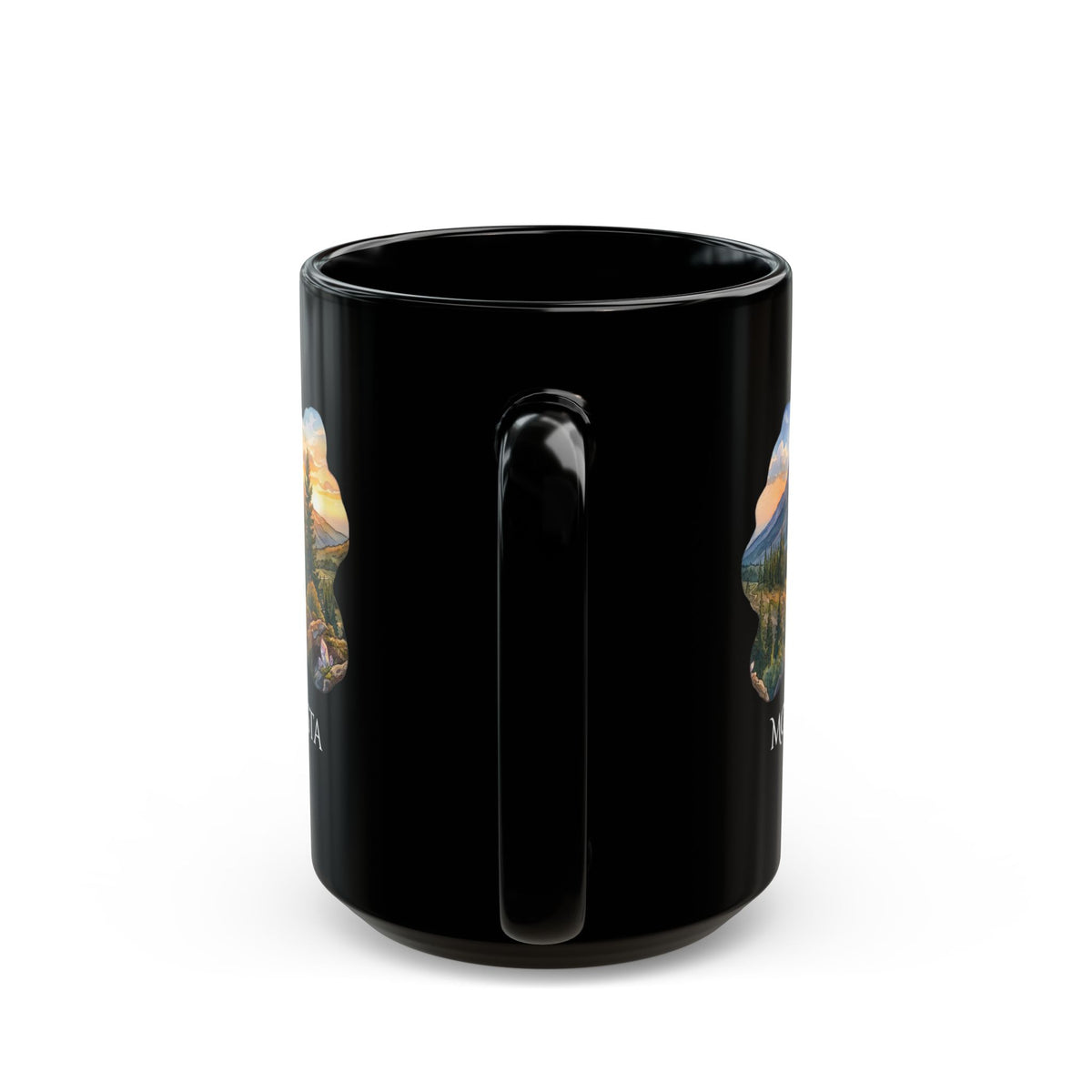 Mount Shasta Crystals Black Coffee Mug (11oz, 15oz)