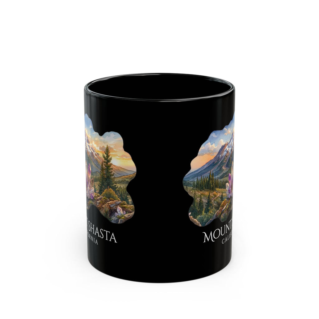 Mount Shasta Crystals Black Coffee Mug (11oz, 15oz)