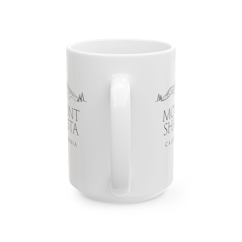 Mount Shasta Outline White Coffee Mug (11oz, 15oz)