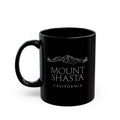 Mount Shasta California Black Coffee Mug (11oz, 15oz) — Mountain Souvenir Gift