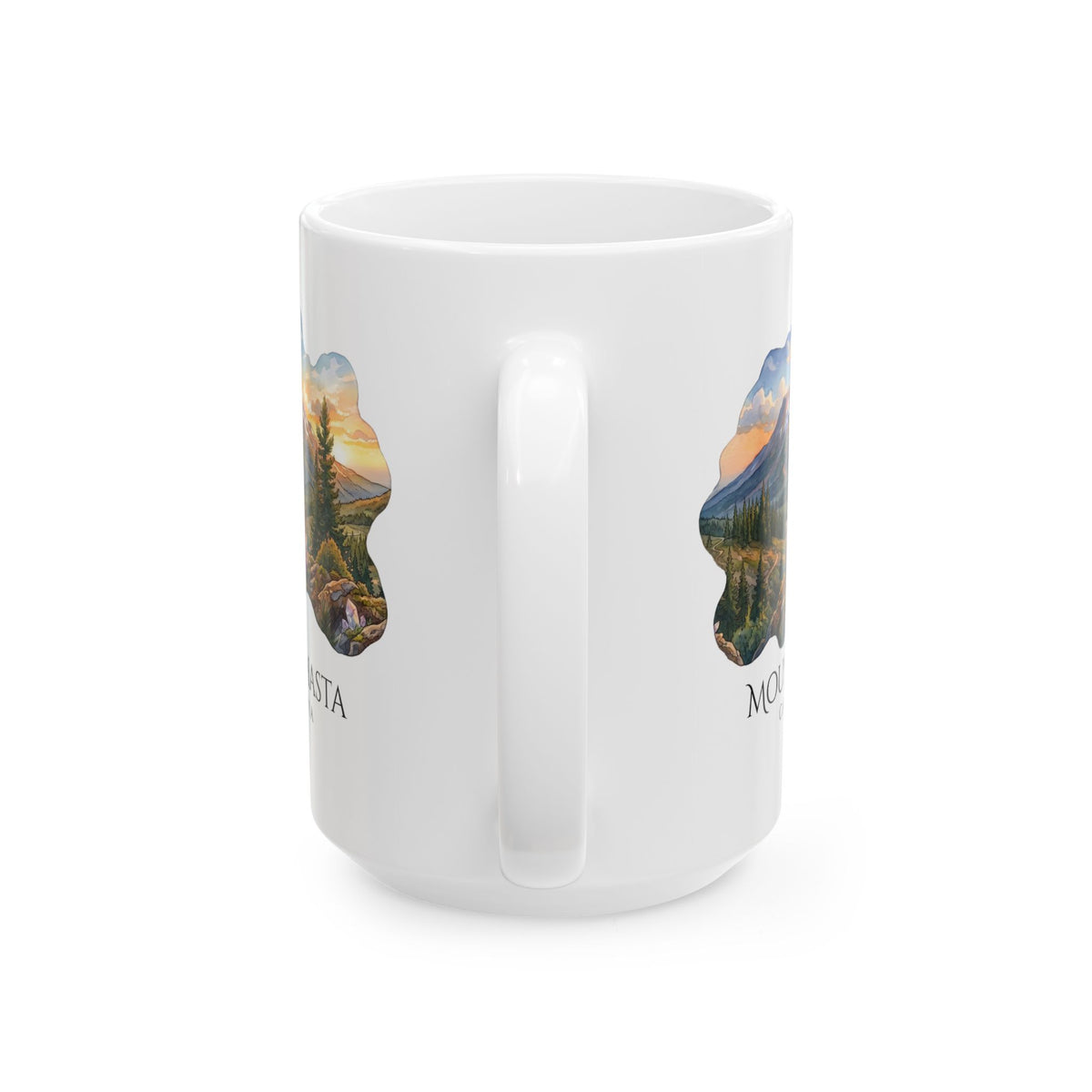 Mount Shasta Crystals White Coffee Mug (11oz, 15oz)