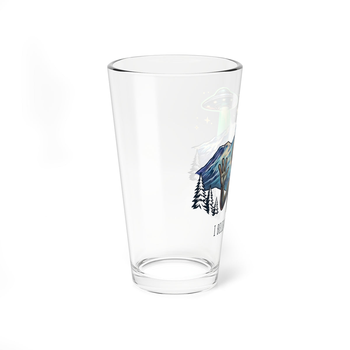 I Believe in Humans Pint Glass (16oz)
