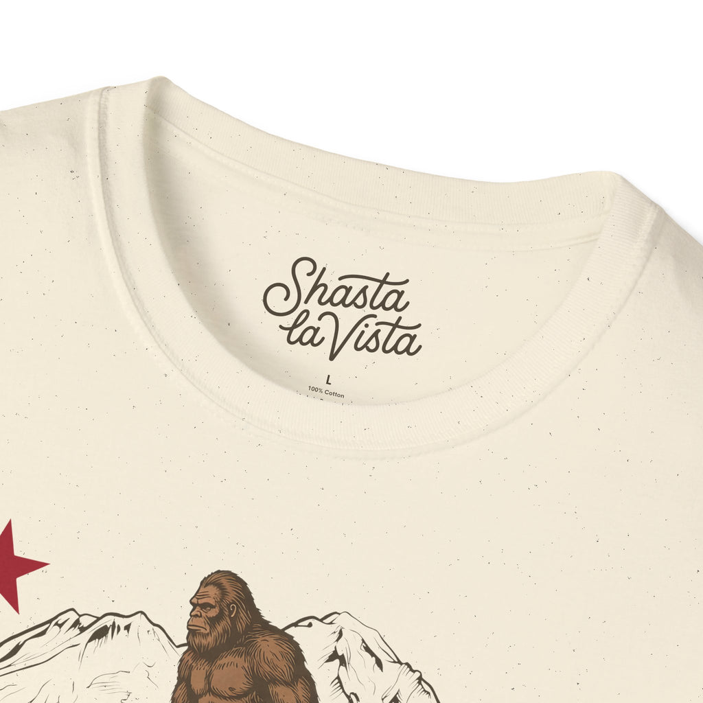 Shasta California Flag Bigfoot Sasquatch T-Shirt