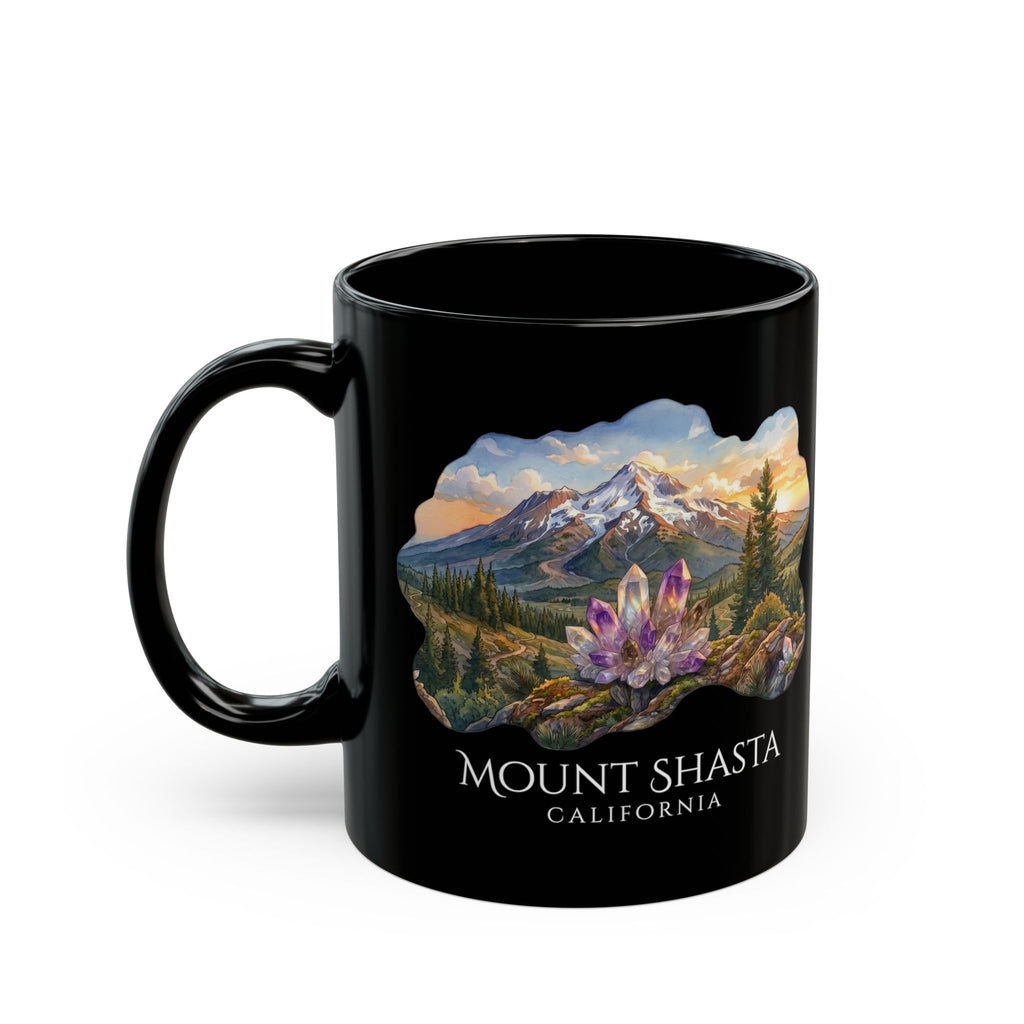 Mount Shasta Crystals Black Coffee Mug (11oz, 15oz)
