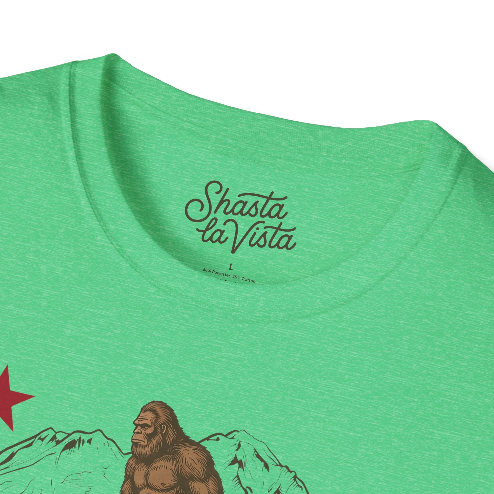 Shasta California Flag Bigfoot Sasquatch T-Shirt