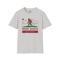 Mount Shasta Sasquatch Bigfoot California Flag T-Shirt (Ice Grey)