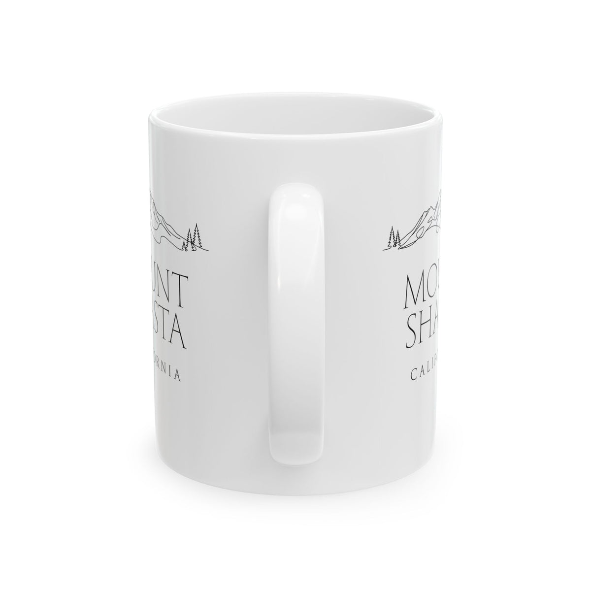 Mount Shasta Outline White Coffee Mug (11oz, 15oz)