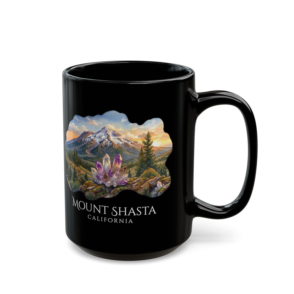Mount Shasta Crystals Black Coffee Mug (11oz, 15oz)