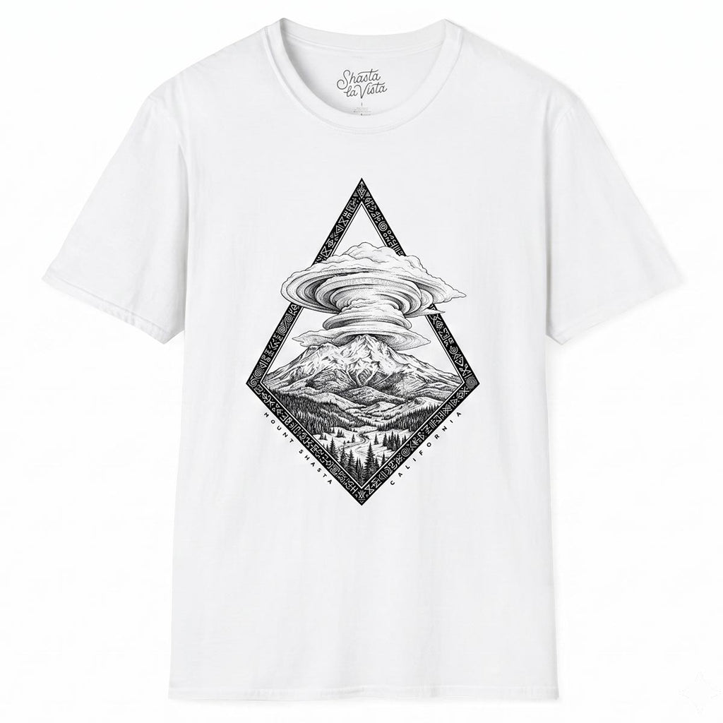 Mount Shasta California Lenticular Clouds T-Shirt