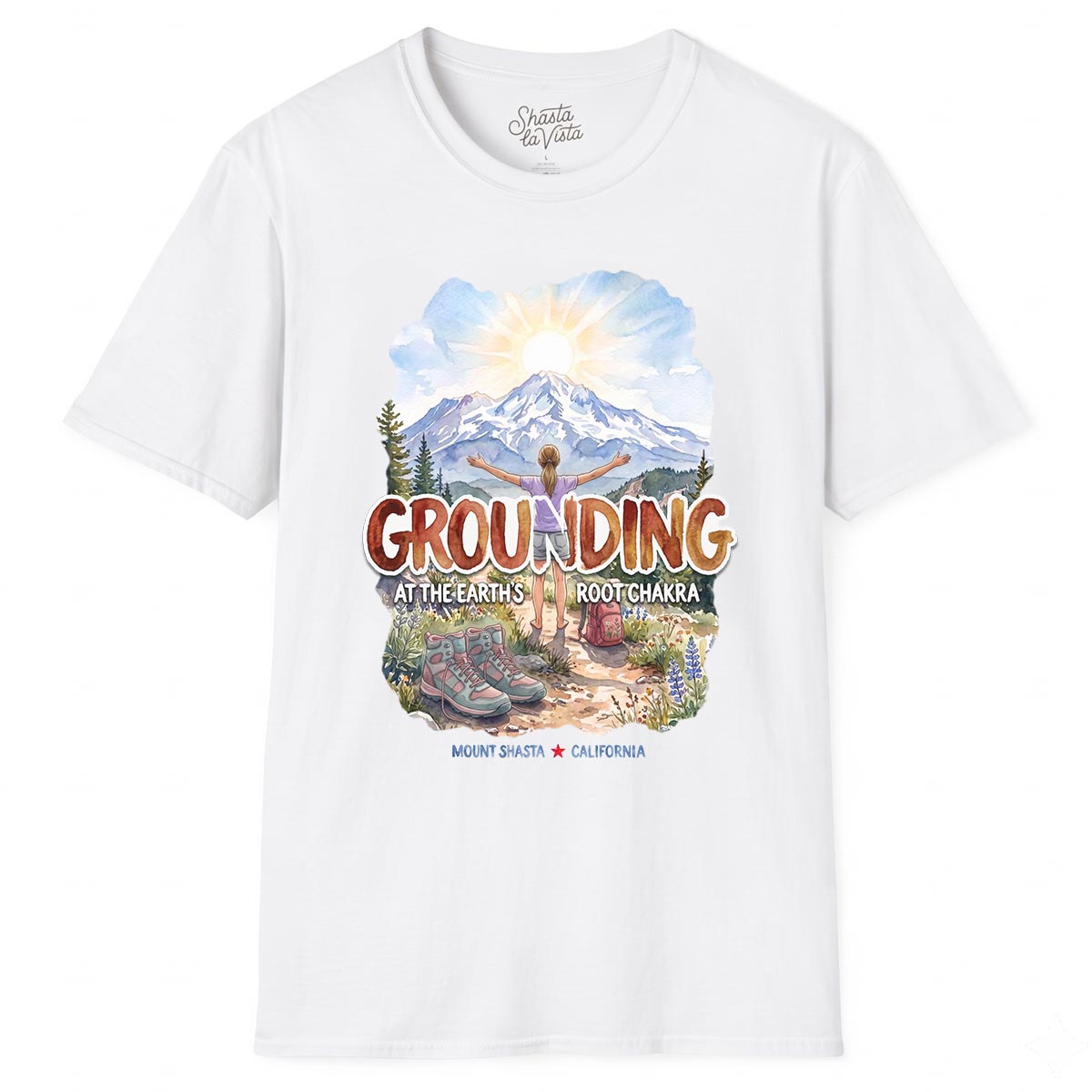 Grounding in Mount Shasta T-Shirt (Womens)