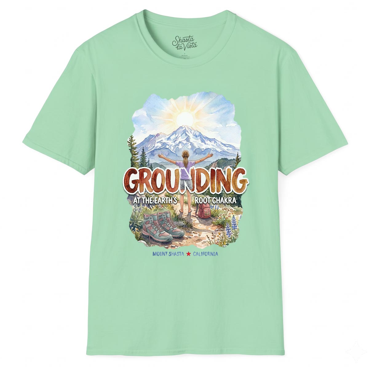 Grounding in Mount Shasta T-Shirt (Womens)