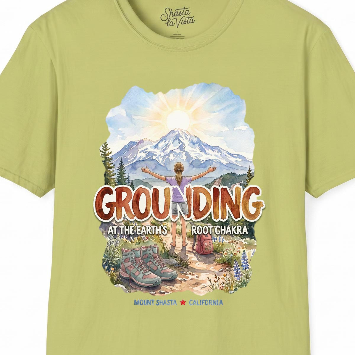 Grounding in Mount Shasta T-Shirt (Womens)