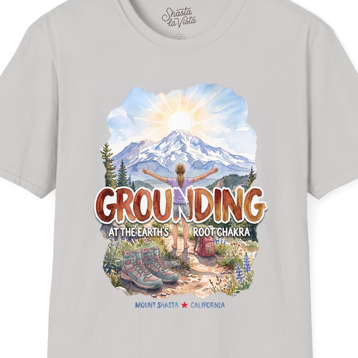 Grounding in Mount Shasta T-Shirt (Womens)