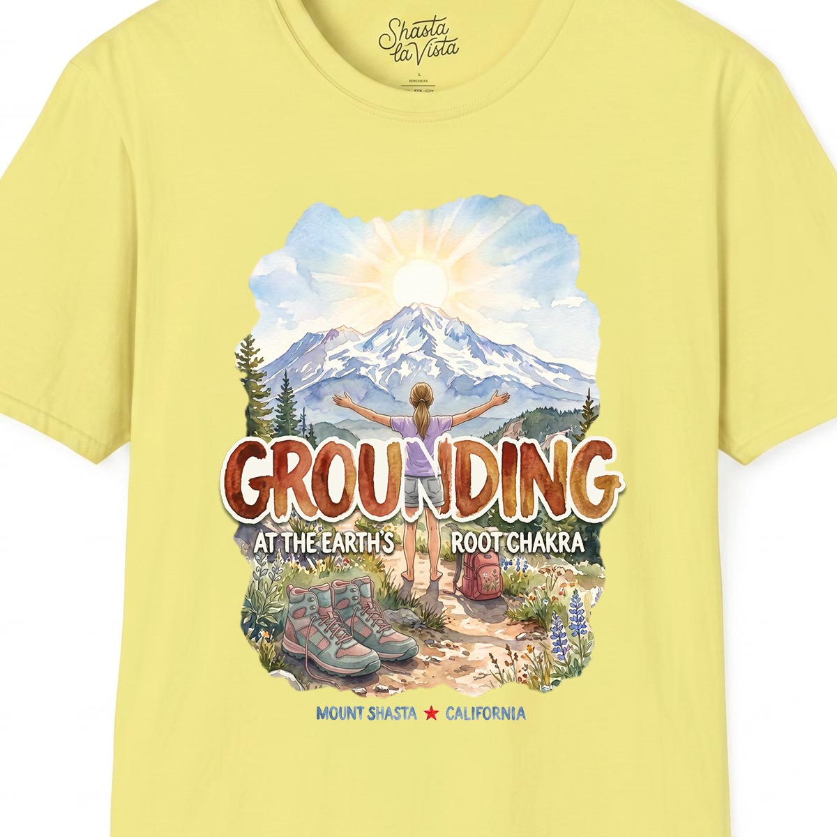 Grounding in Mount Shasta T-Shirt (Womens)