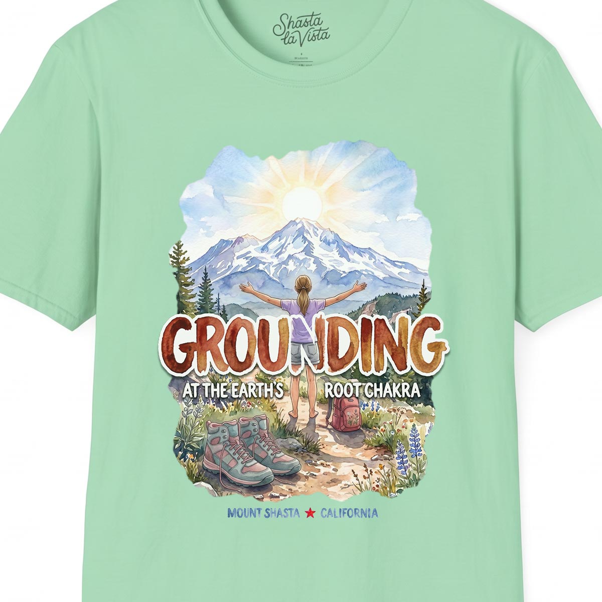 Grounding in Mount Shasta T-Shirt (Womens)