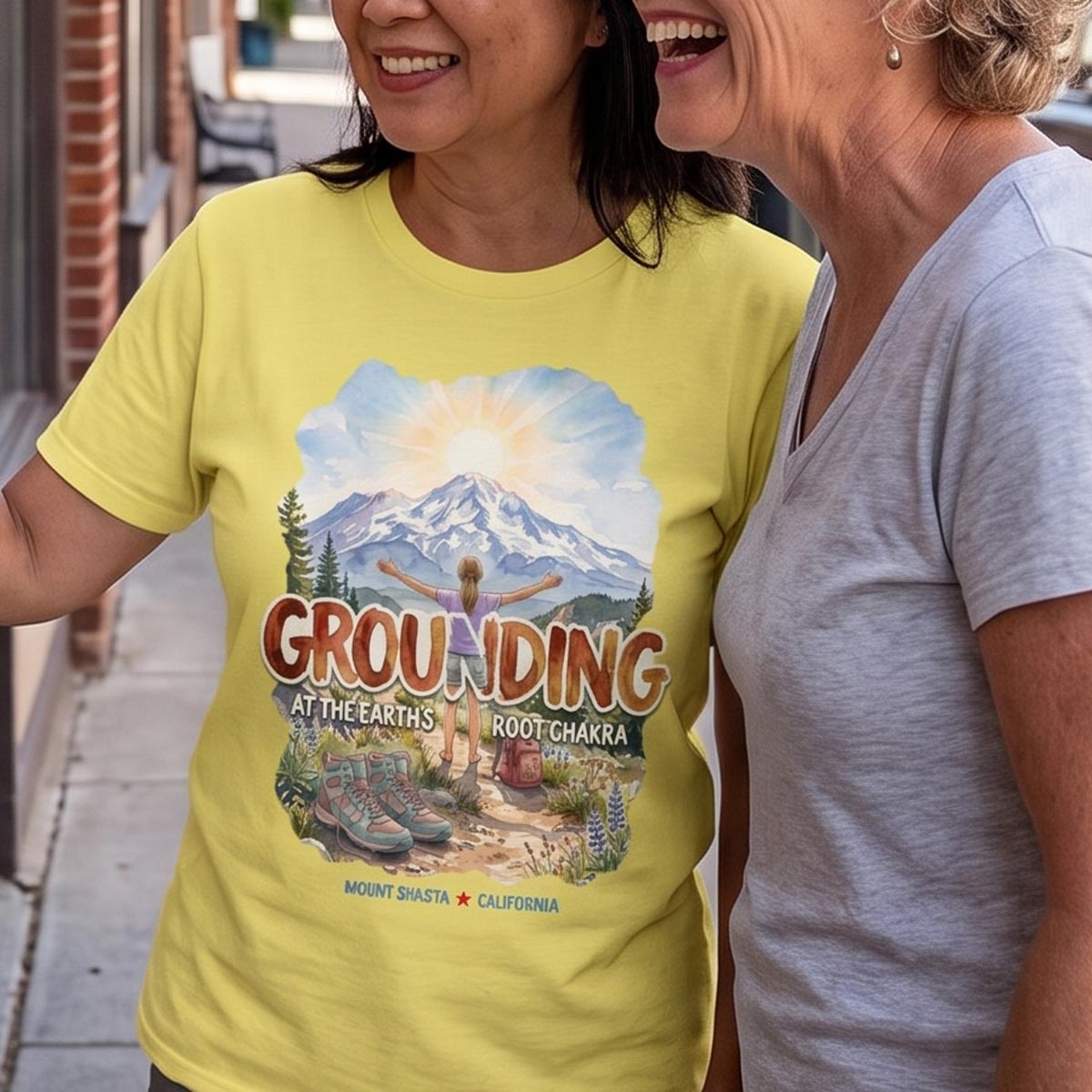 Grounding in Mount Shasta T-Shirt (Womens)
