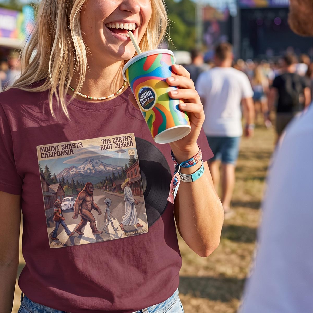Mount Shasta LP Album Cover T-Shirt