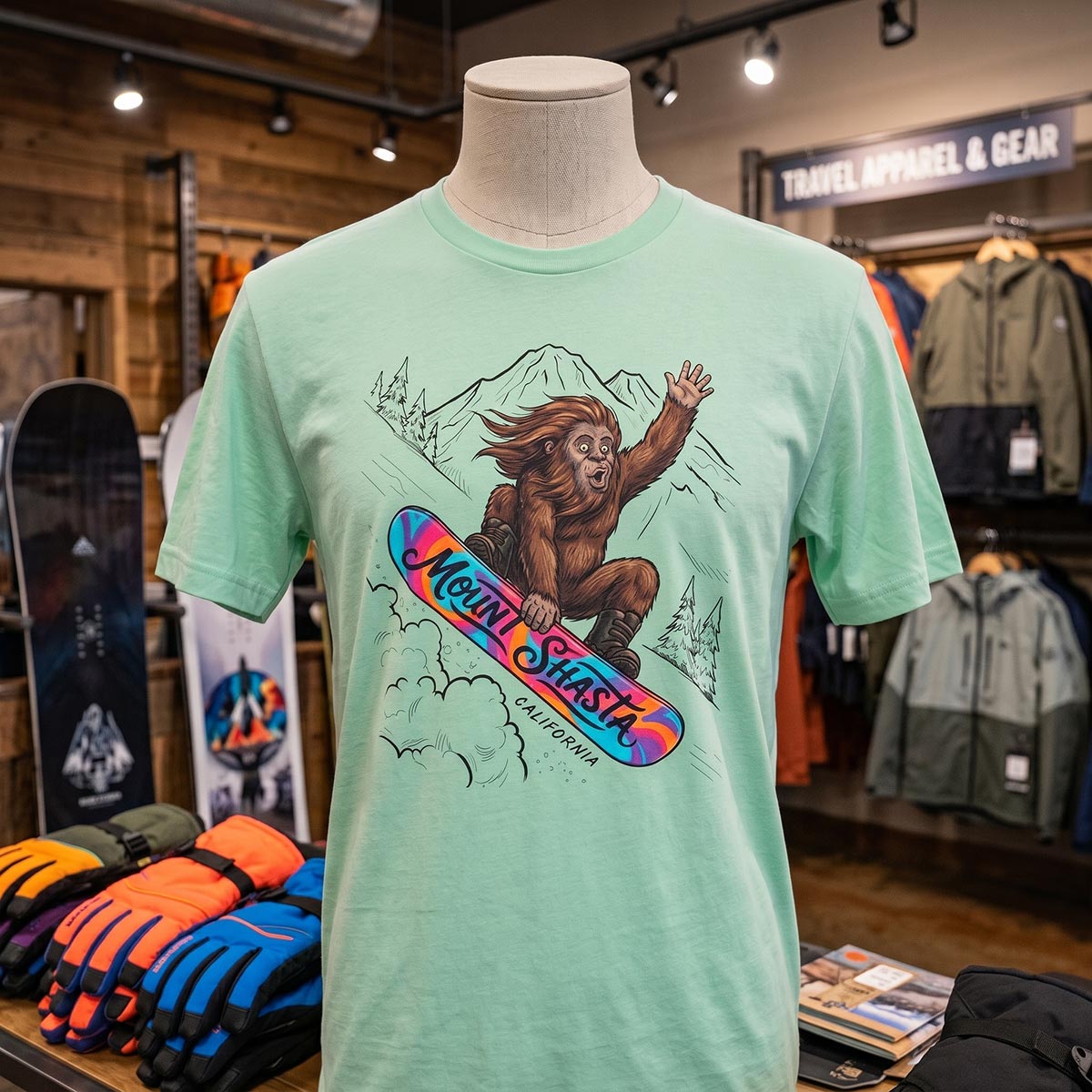 Sasquatch Snowboarding T-Shirt