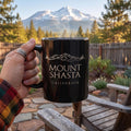 Mount Shasta Outline Black Coffee Mug (11oz, 15oz)