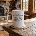Mount Shasta Outline White Coffee Mug (11oz, 15oz)
