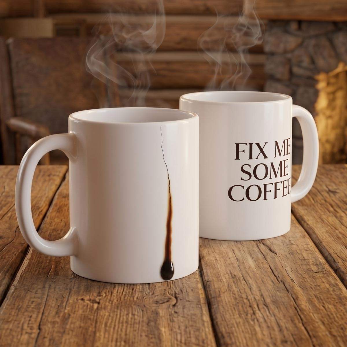 Cracked Coffee Mug - Fix Me Some Coffee (11oz, 15oz)