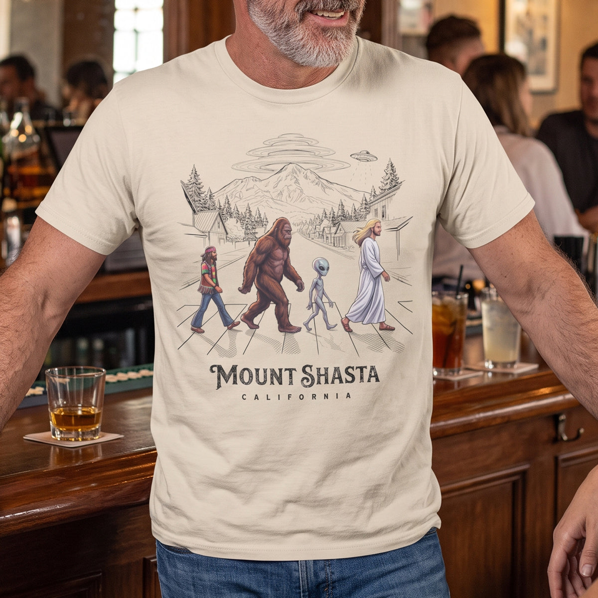 Mount Shasta Crosswalk T-Shirt