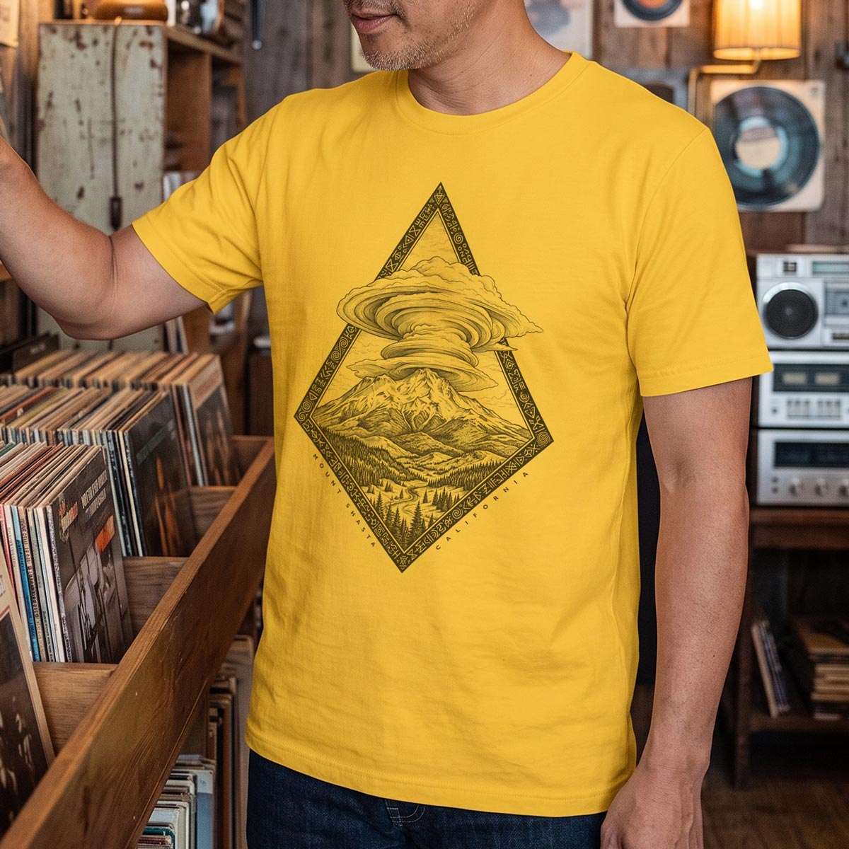 Mount Shasta Lenticular Clouds T-Shirt