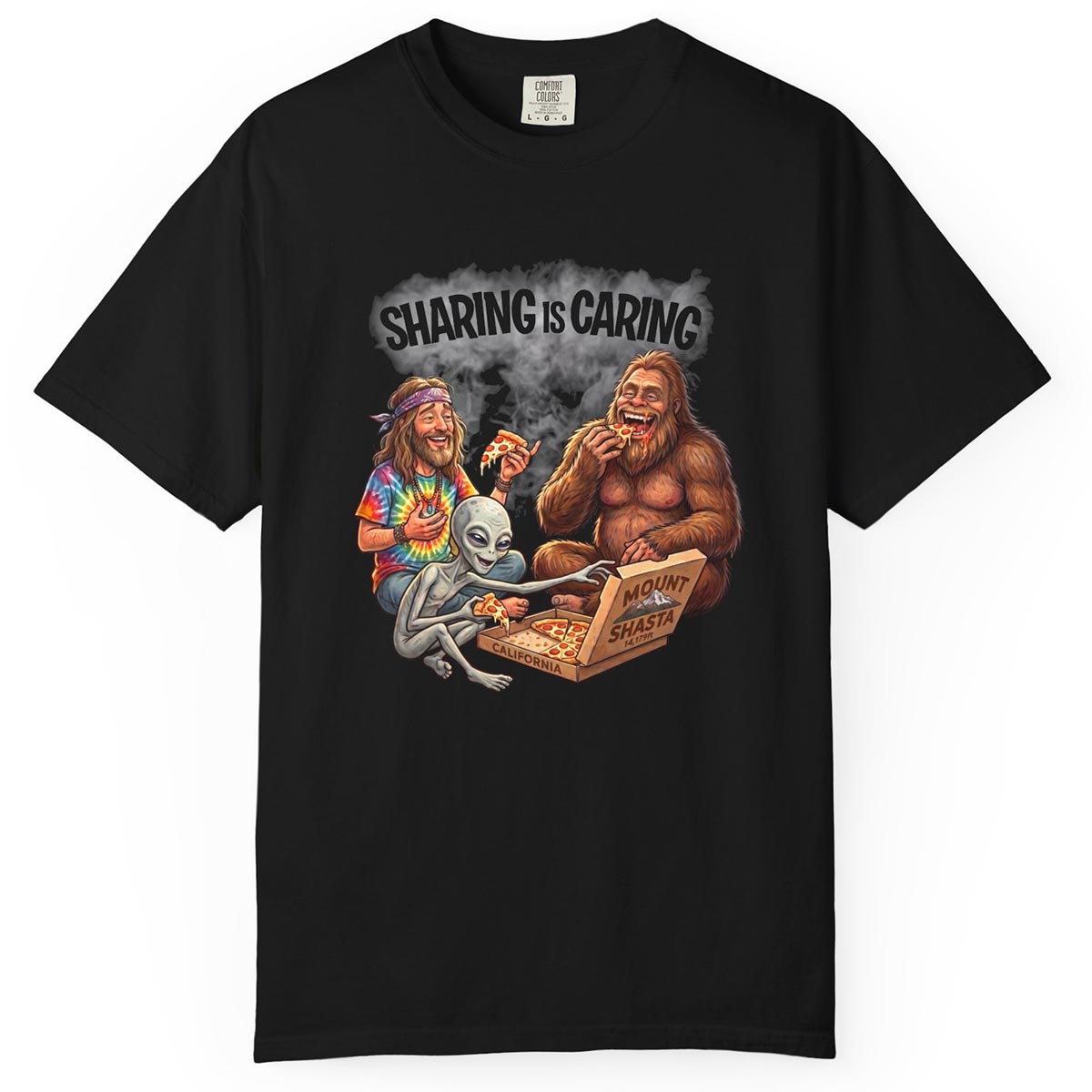 Mount Shasta Legends Sharing is Caring T-Shirt