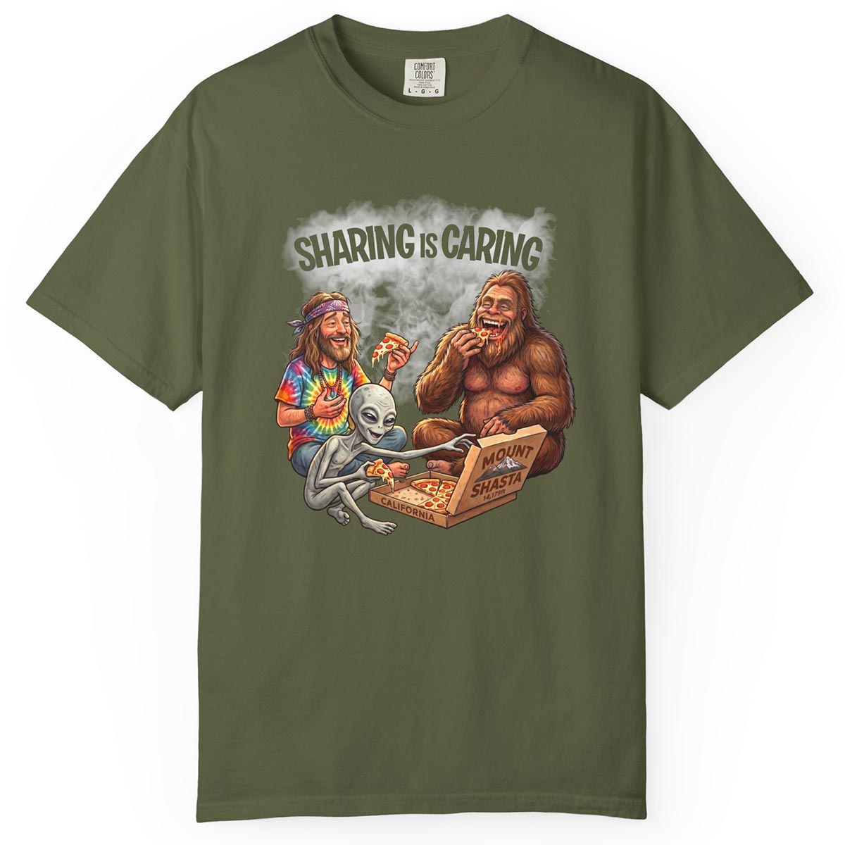 Mount Shasta Legends Sharing is Caring T-Shirt