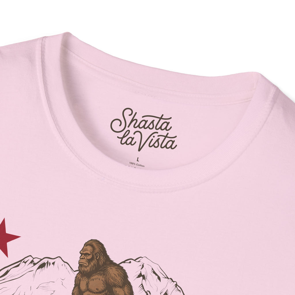 Shasta California Flag Bigfoot Sasquatch T-Shirt