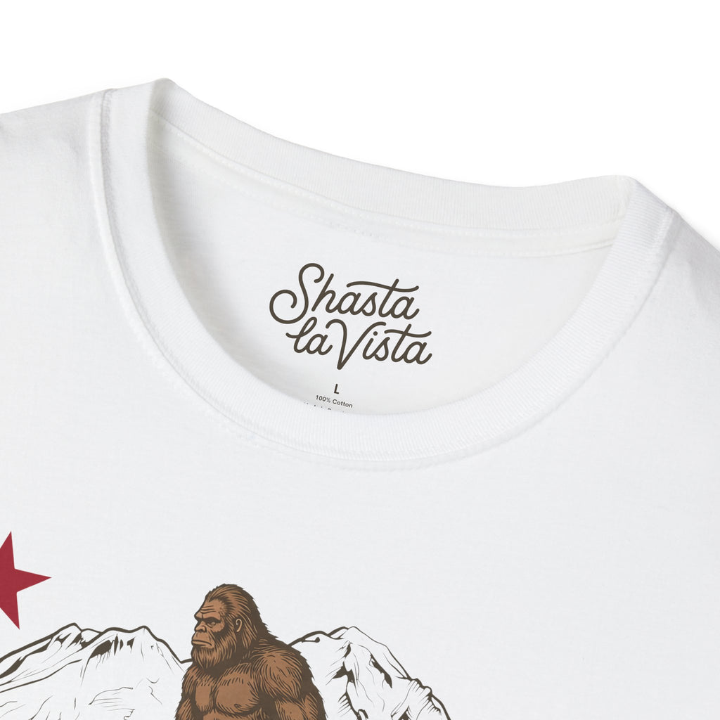 Shasta California Flag Bigfoot Sasquatch T-Shirt