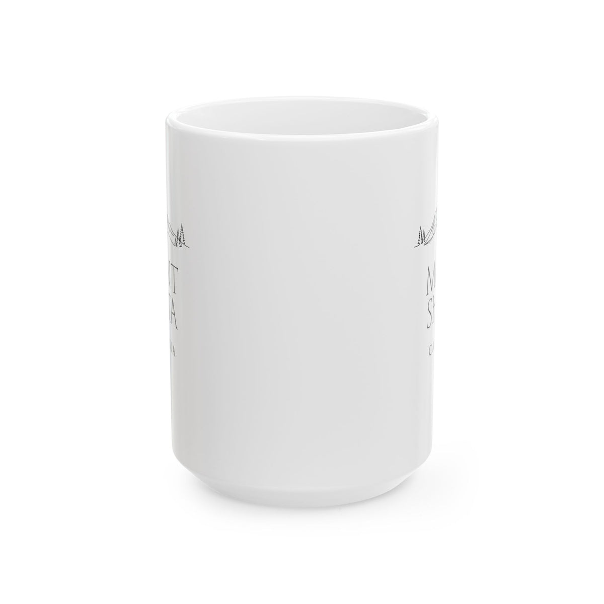 Mount Shasta Outline White Coffee Mug (11oz, 15oz)