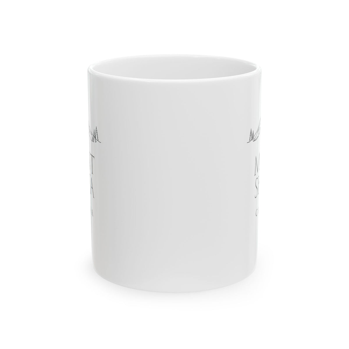 Mount Shasta Outline White Coffee Mug (11oz, 15oz)