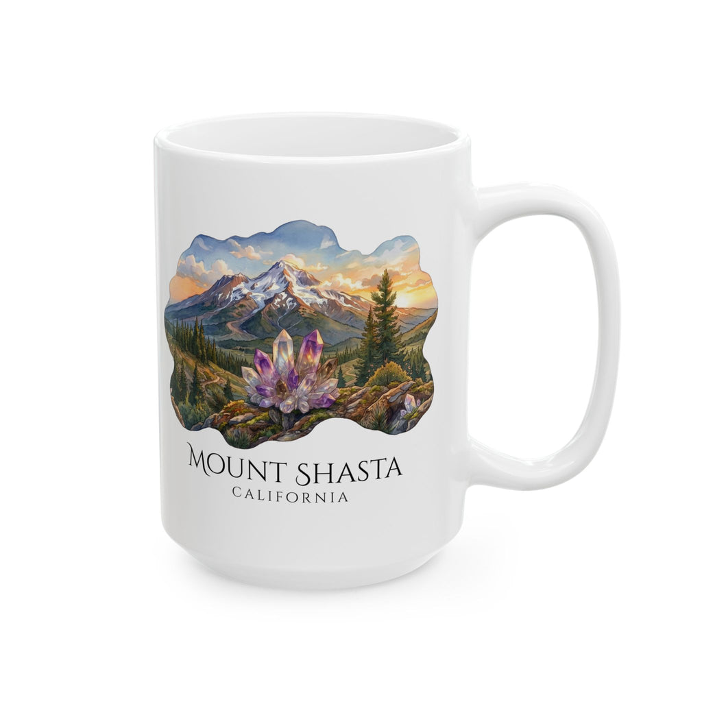 Mount Shasta Crystals White Coffee Mug (11oz, 15oz)